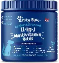Zesty Paws Senior Dog Multivitamin Treats - Glucosamine for Dogs + Digestive Enzymes & Probiotics - Grain Free Dog Vitamins for Skin & Coat + Immune Health - Beef - Advanced - 90ct 