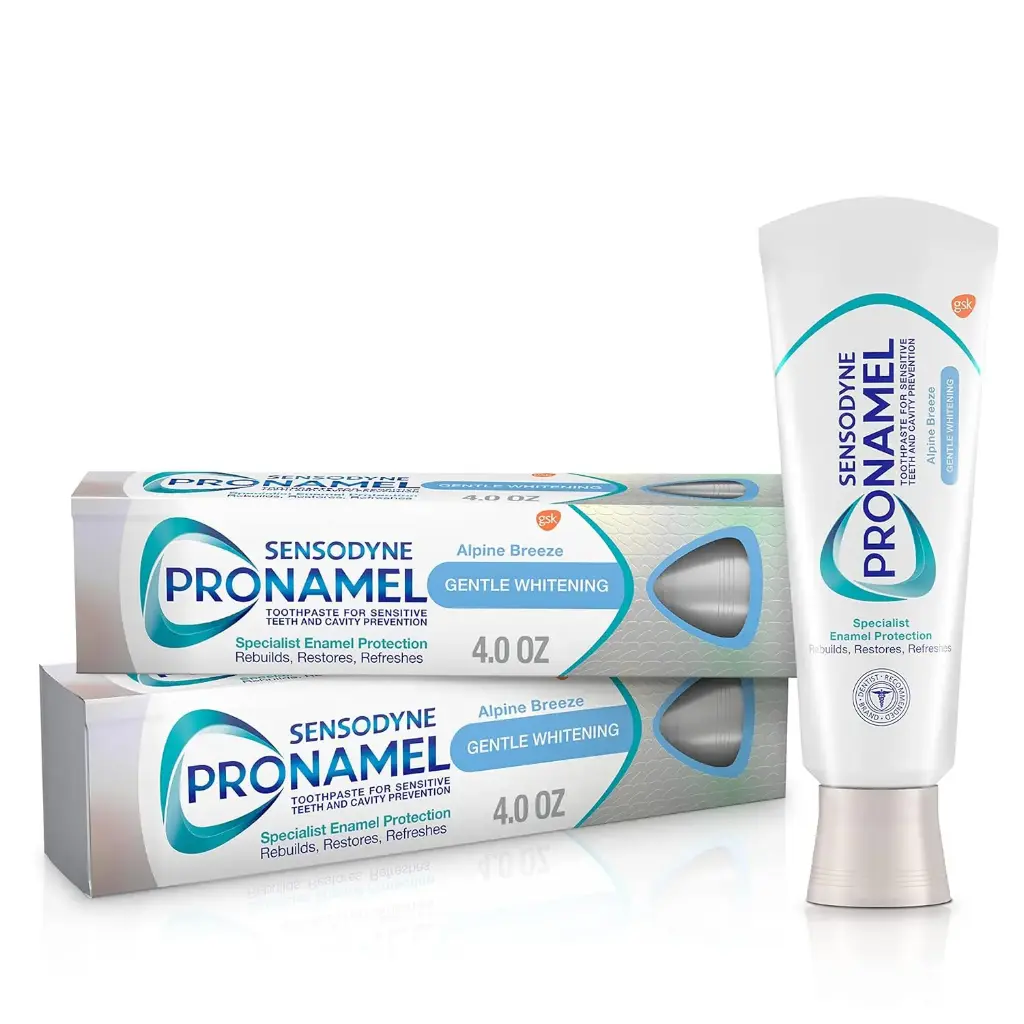 Sensodyne Pronamel Gentle Teeth Whitening Enamel Toothpaste for Sensitive Teeth, to Reharden and Strengthen Enamel - 4 Ounces (Pack of 2) 