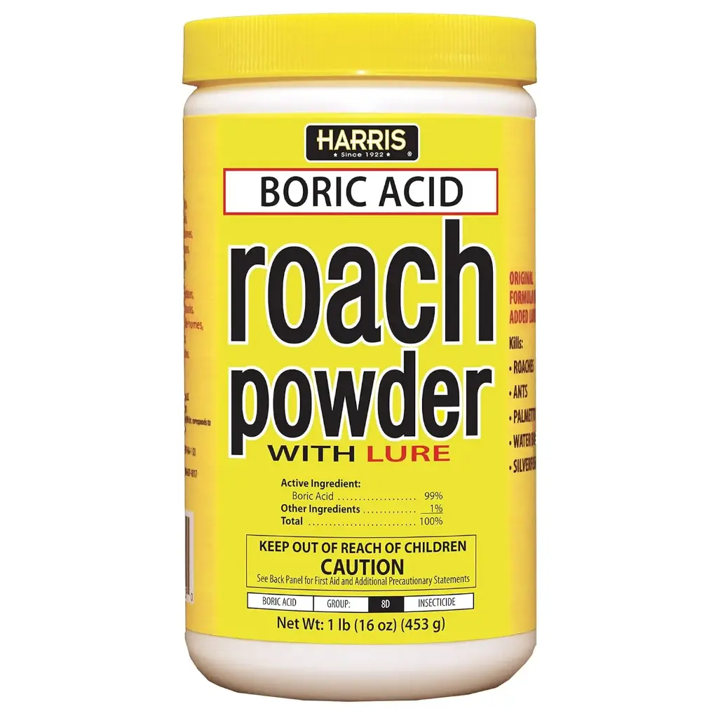 Harris Boric Acid Roach Killer Powder with Lure, 16oz 