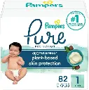 Pampers Pure Protection Diapers - Size 1, 82 Count, Hypoallergenic Premium Disposable Baby Diapers 