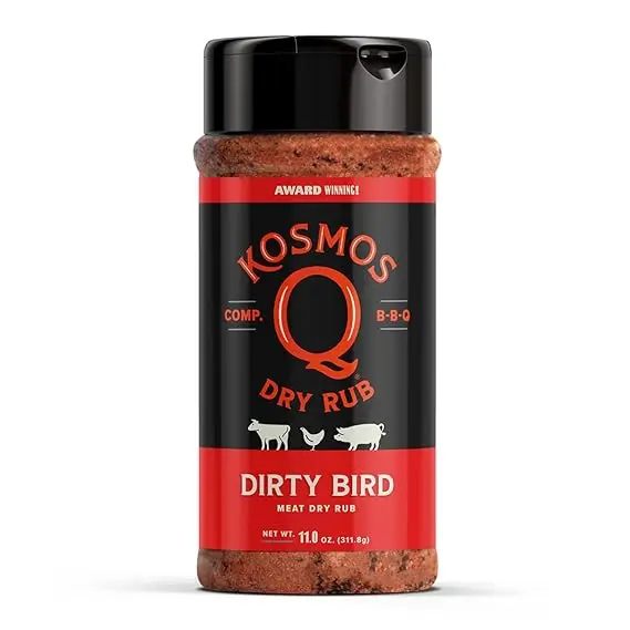 Kosmos Q Dirty Bird BBQ Rub - BBQ Rubs for Smoking & Grilling Chicken, Turkey & More - BBQ Seasoning Shaker for Juicy, Flavorful Meat (11 oz) 