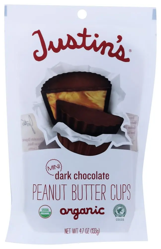 Justin's Organic Mini Peanut Butter Cups Dark Chocolate -- 4.7 oz - 2 pc 