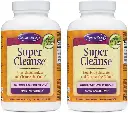 Nature's Secret Super Cleanse Extra Strength Toxin Detox & Gentle Elimination Body Cleanse, Digestive & Colon Health Support - Stimulating Blend of 14 Herbs with Probiotics - 200 Tablets (Pack of 2) 