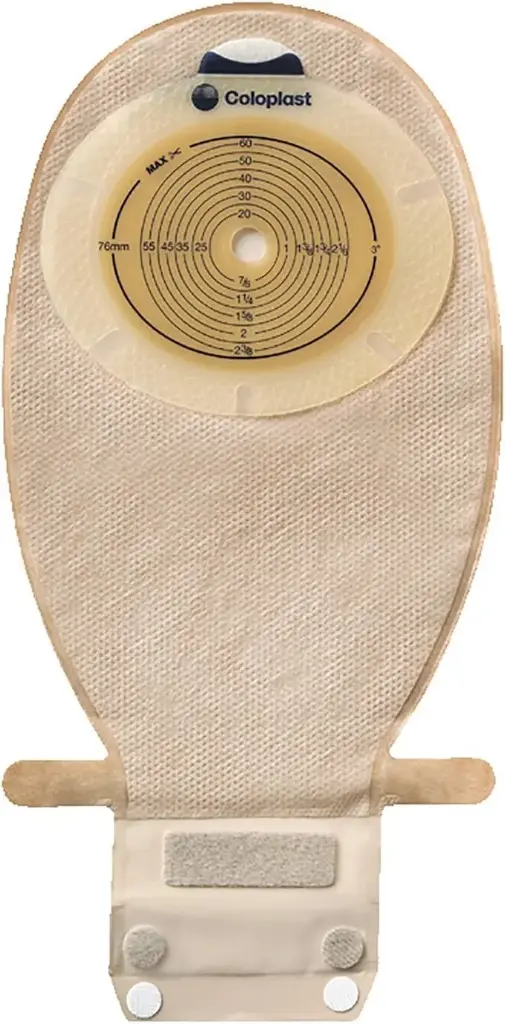 Coloplast Sensura #15521 One Piece EasiClose Wide Outlet 3/8" to 3" Non-Convex Standard Wear, Transparent - Pack of 20 