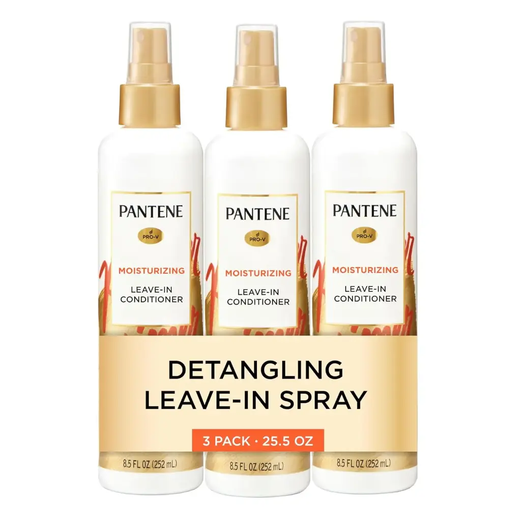 Pantene Conditioning Detangler Spray, Pro-V Repair & Protect, Nutrient Boost for Damaged Hair, Antioxidant Enriched, Leave-In Conditioner, Smooth & Shine, Sulfate-Free, 8.5 Fl Oz, 3 Pack 