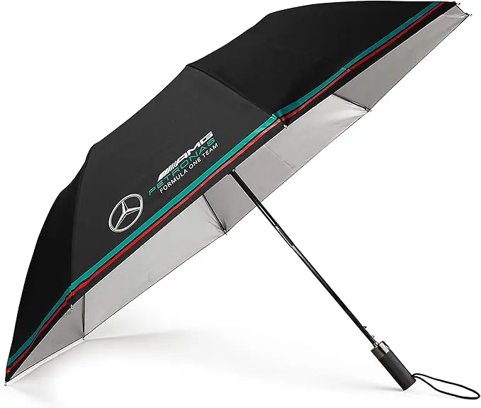 Mercedes AMG Petronas Formula One Team - Official Formula 1 Merchandise - Compact Umbrella - Black - One size 