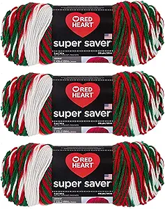 Bulk Buy: Red Heart Super Saver Yarn (3-Pack) Mistletoe E300-979 