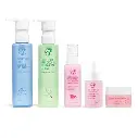 W7 Self-Care Skincare Set - 5-Step Daily Routine Gift Set - Includes Hydrating Cleanser, Soothing Toner, Anti-Ageing Serum, Repairing Moisturizer & Lip Mask - Suitable for All Skin Types 