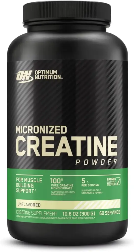 Optimum Nutrition Micronized Creatine Monohydrate Powder, Unflavored, Keto Friendly, 60 Servings (Packaging May Vary) 