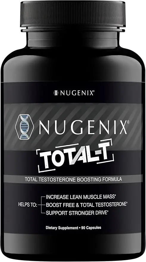 Nugenix Total-T, Free and Total Testosterone Booster Supplement for Men, 90 Count 