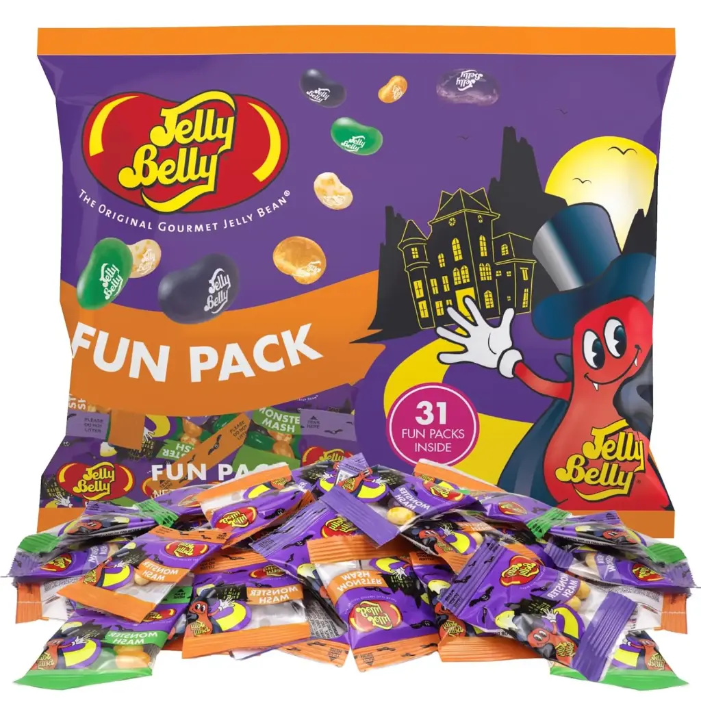 Jelly Belly Halloween Fun Pack Monster Mash Beans, Trick or Treat Pass Out Candy, 31 Individual Packs, 7.2 Ounces 