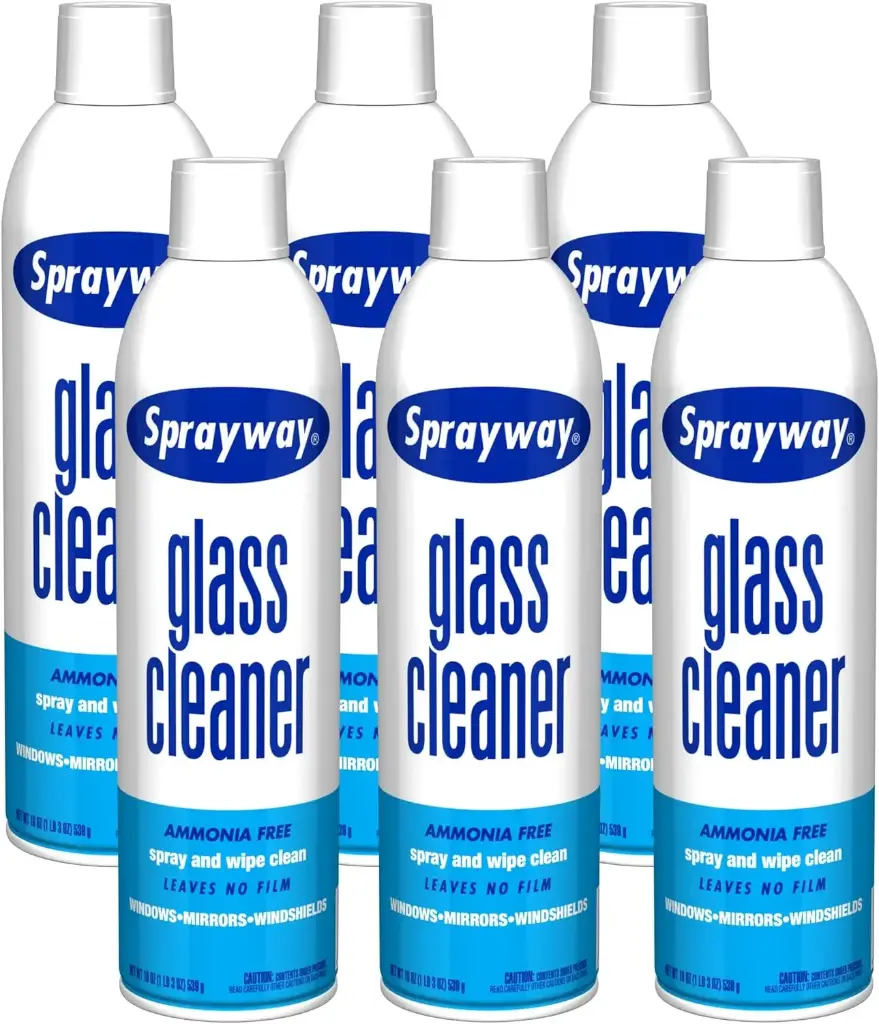Sprayway Glass Cleaner with Foaming Spray for a Streak-Free Shine for Home and Automotive Use, 19 oz., Pack of 6 