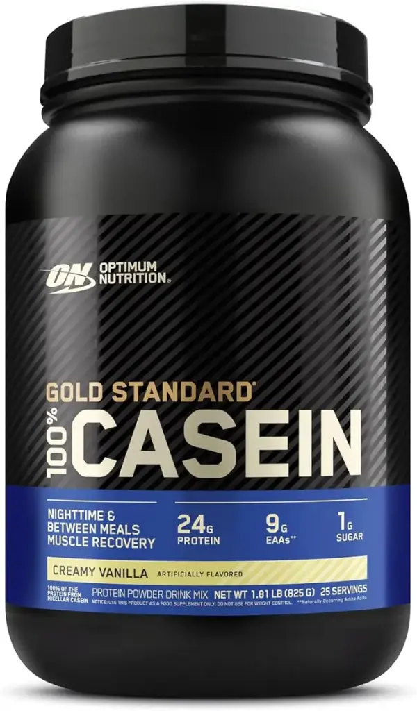 Optimum Nutrition Gold Standard 100% Micellar Casein Protein Powder, Slow Digesting, Helps Keep You Full, Overnight Muscle Recovery, Creamy Vanilla, 2 Pound (Packaging May Vary) 