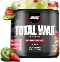 REDCON1 Total War Pre Workout Powder, Strawberry Kiwi - Beta Alanine + Citrulline Malate Keto Friendly Preworkout for Men & Women with 320mg of Caffeine - Fast Acting (30 Servings) Packaging May Vary 