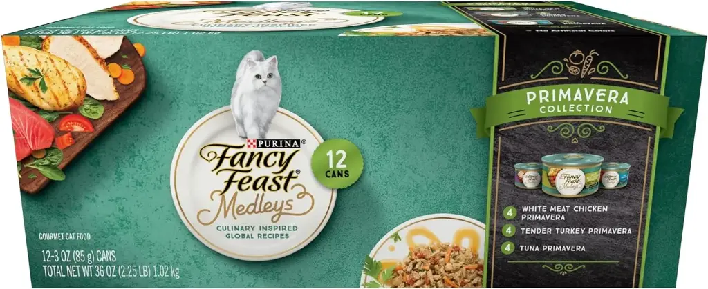 Purina Fancy Feast Wet Cat Food Variety Pack, Medleys Primavera Collection - (2 Packs of 12) 3 oz. Cans 