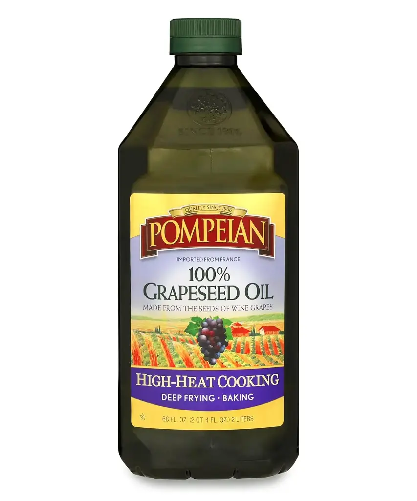 Pompeian 100% Grapeseed Oil, Light and Subtle Flavor, Perfect for High-Heat Cooking, Deep Frying and Baking, 68 FL. OZ. 