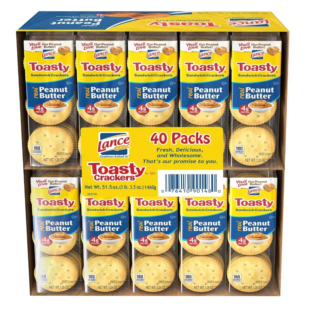 Lance Fresh Toasty Crackers with rich peanut butter sandwich crackers (40 packs) 