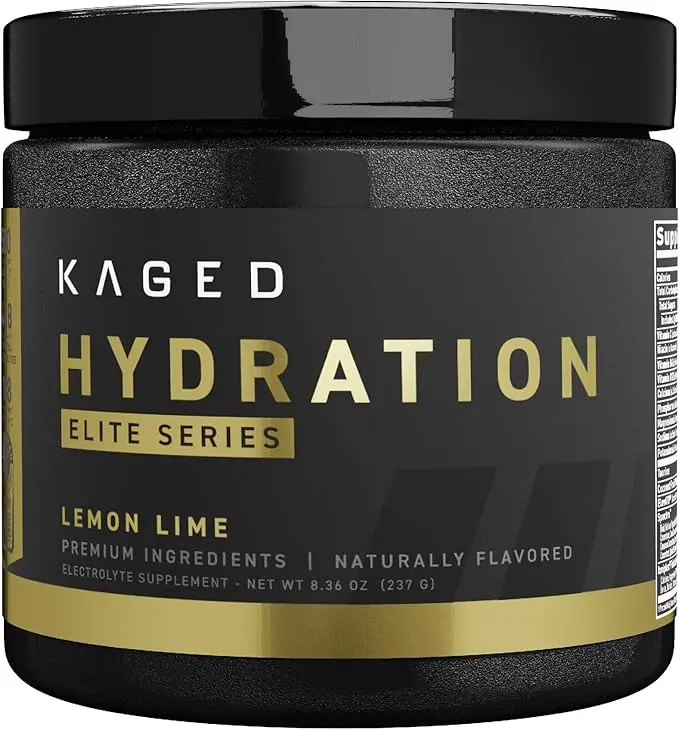 Kaged Electrolytes, Hydration Elite, Premium Electrolyte Powder Supplement, Intra Workout, Post Workout, Lemon Lime, 30 Servings 