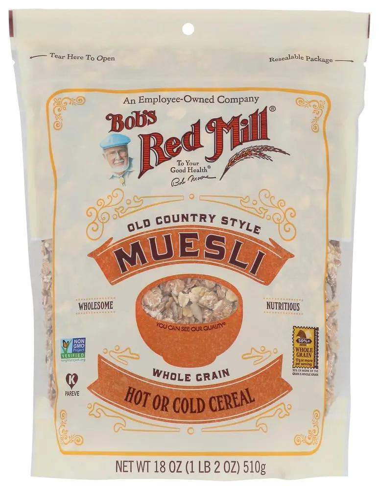 Bob's Red Mill Cereal Muesli, 18-ounce Bags (4 Pack) 