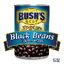 BUSH'S BEST 15 oz Canned Black Beans, Source of Plant Based Protein and Fiber, Low Fat, Gluten Free, (Pack of 12) 