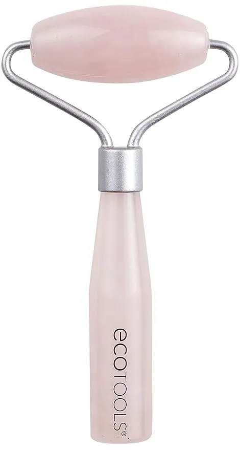 EcoTools Mini Rose Quartz Facial Roller with 100% Rose Quartz (Pack of 1) 