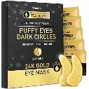 Under Eye Patches (24 Pairs) - 24K Gold Eye Masks Enriched with Abundant Collagen | Diminish Dark Circles and Puffiness | Anti-Aging, Smooth Fine Line, Nourish Skin - Christmas Gifts for Women 