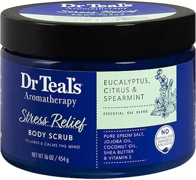 Dr. Teal's Aromatherapy Body Scrub Stress Relief 16 Ounce Jar 