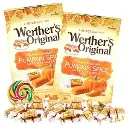 Limited Edition Werthers, 2024 Fall Pumpkin Spice Soft Caramel Candies, Swirl Sticker Included, 8.57 Ounces, (Pack of 2) 
