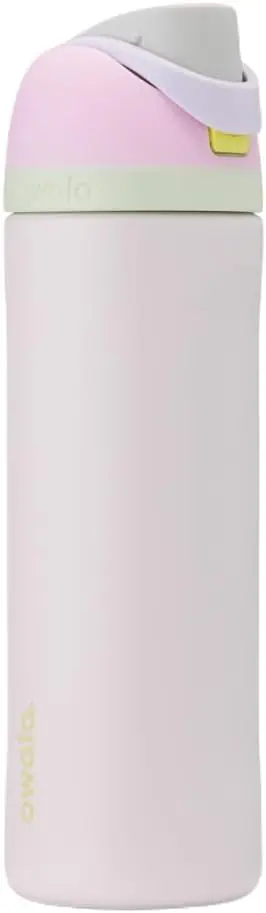 Owala Flip Insulated Stainless Steel Water Bottle with Straw for Sports and Travel, BPA-Free, 24-Ounce, Candy Coated 