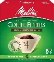 Melitta #4 Cone Coffee Filters, Unbleached Natural Brown, 100 Count (Pack of 6) 600 Total Filters Count - Packaging May Vary 