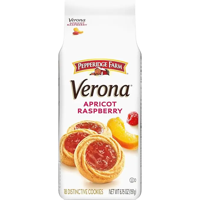Pepperidge Farm Verona Apricot Raspberry Thumbprint Cookies, 6.75 oz. Bag 