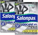 Salonpas LIDOCAINE (2 Packs of 15 Patches) Pain Relieving Maximum Strength Gel Patch! (2) 