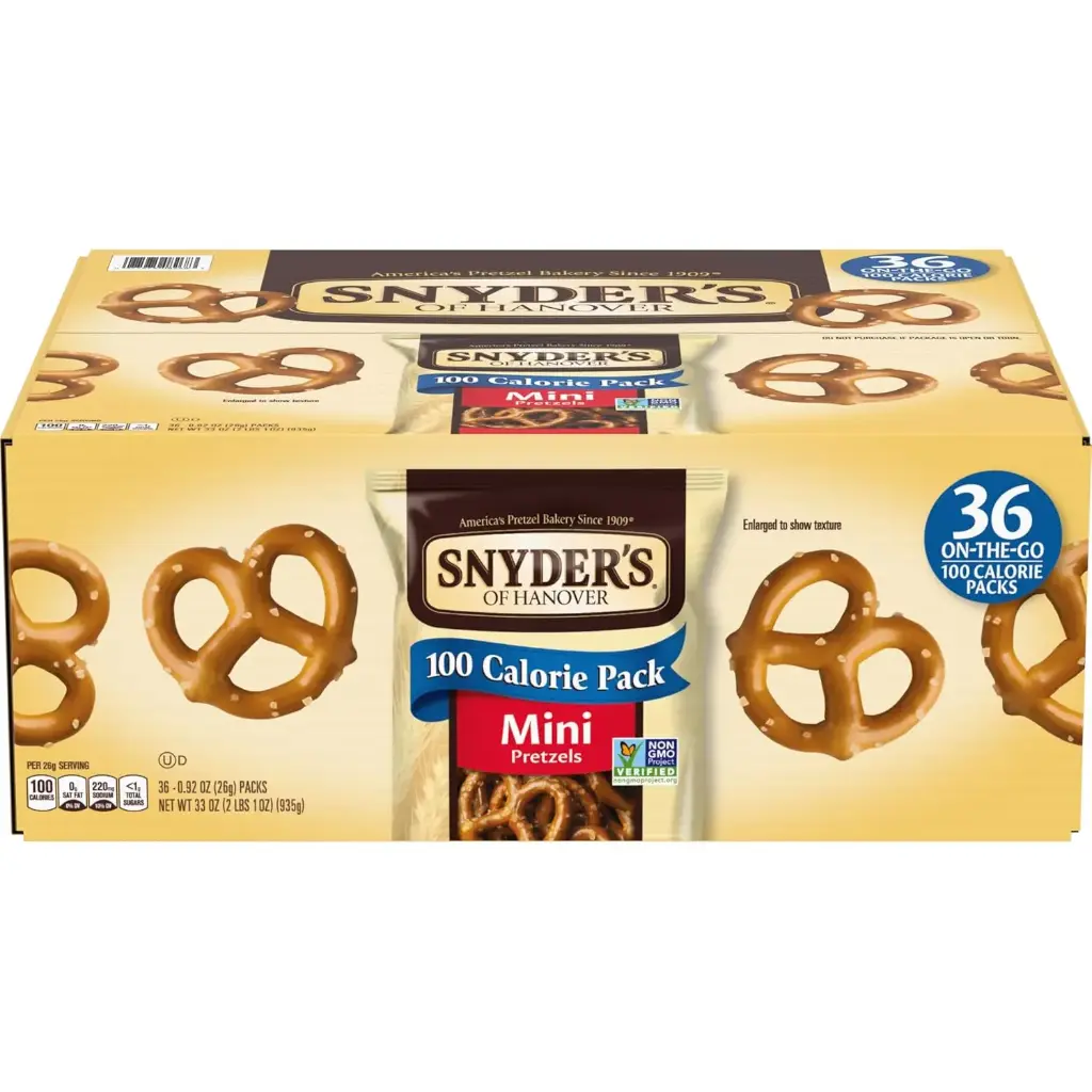Snyder's of Hanover Mini Pretzels, 100 Calorie Individual Packs, 36 Ct 