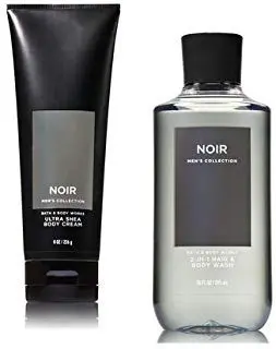 Bath and Body Works Men's Collection Ultra Shea Body Cream & 2 in 1 Hair and Body Wash NOIR. 