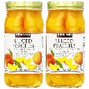 Kirkland Signature Sliced Peaches, 24oz Glass Jar (Pack of 2, Total of 48 Oz) 