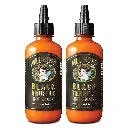 Melinda's Black Truffle Bundle: 24 fl oz Black Truffle Hot Sauce | 2 Pack | & 1-8" Red Babecue Basting Brush 