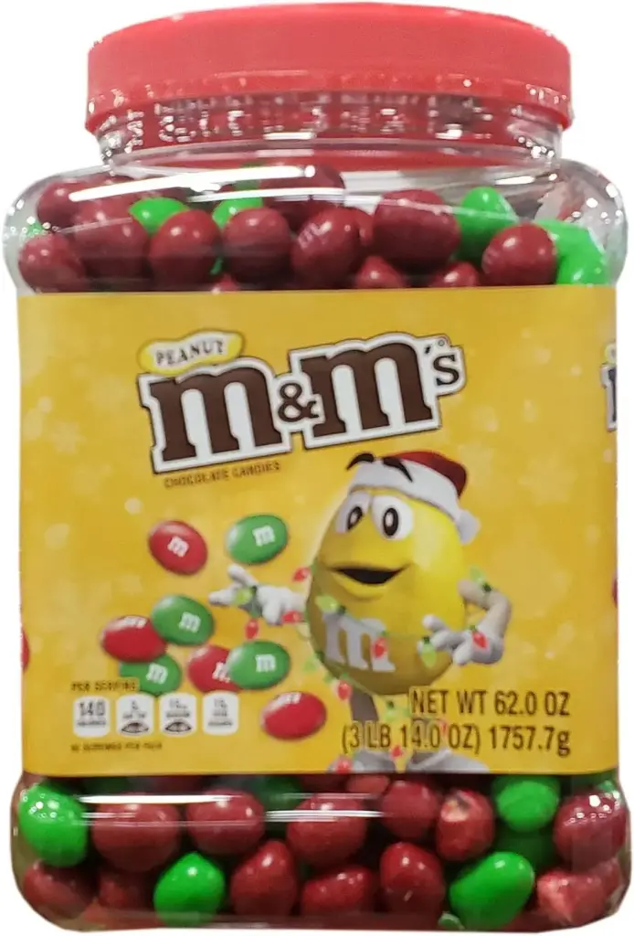 M&M's Red and Green Peanut, 62 Ounce 