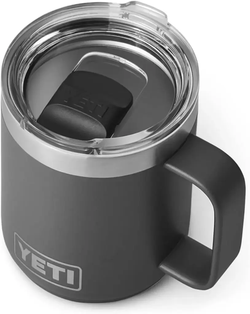 YETI Rambler 10 oz Stackable Mug, Vacuum Insulated, Stainless Steel with MagSlider Lid 