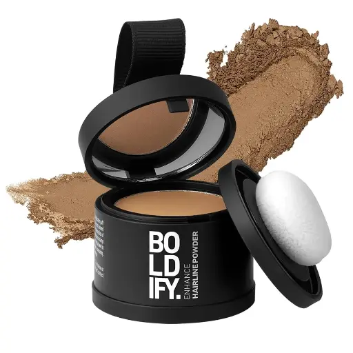 [909023] BOLDIFY Hairline Powder - Root Touch Up & Hair Loss Cover Up, Instant Gray Coverage 48-Hour Stain-Proof Hair Color Powder for Women & Men, Hair Fibers and Hair Topper Alternative (Dark Blonde) 