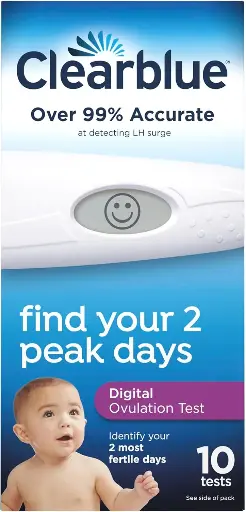 [252544] Clearblue Digital Ovulation Predictor Kit, Featuring Ovulation Test with Digital Results, 10 Digital Ovulation Tests 
