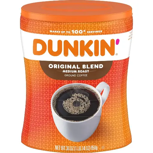 [252554] Dunkin' Original Blend Medium Roast Ground Coffee, 30 Ounce 
