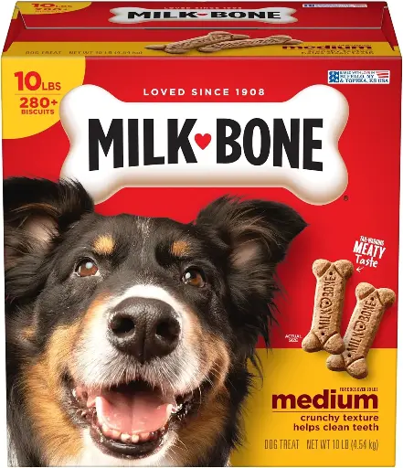 [252563] Milk-Bone Original Dog Treats for Medium Dogs, 10 Pound, Crunchy Biscuit Helps Clean Teeth 