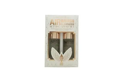 [64587847] Charlotte Tilbury Setting Spray Duo Airbrush Flawless, Travel Size Gift Set::Original & White Tea of Bali Scented, Clear 