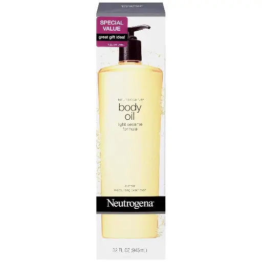 [252561] Neutrogena Lightweight Body Oil for Dry Skin, Sheer Moisturizer in Light Sesame Formula, 32 fl. oz 