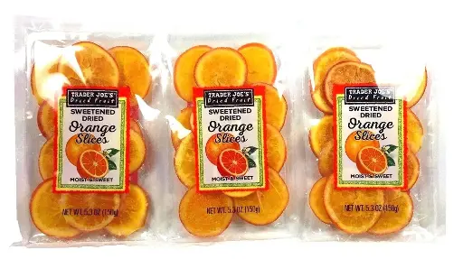 [252571] Trader Joe's Sweetened Dried Orange Slices, 5.3 oz / 150 g (Pack of 3) 