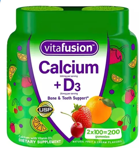 [252572] Vitafusion Calcium + D3 Gummies (200 Count) 