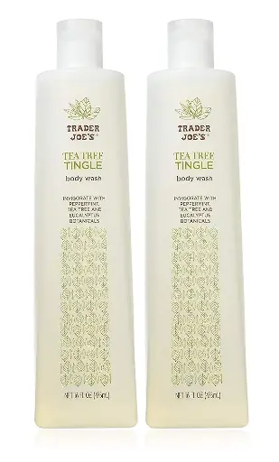 [252573] Trader Joe's 2 Packs Tea Tree Tingle Body Wash with Peppermint and Eucalyptus - Cruelty-free 