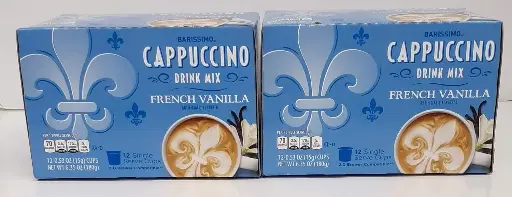 [252577] Barissimo French Vanilla Cappuccino Coffee Cocoa Pods 2 Pack K-Cup Compatible 