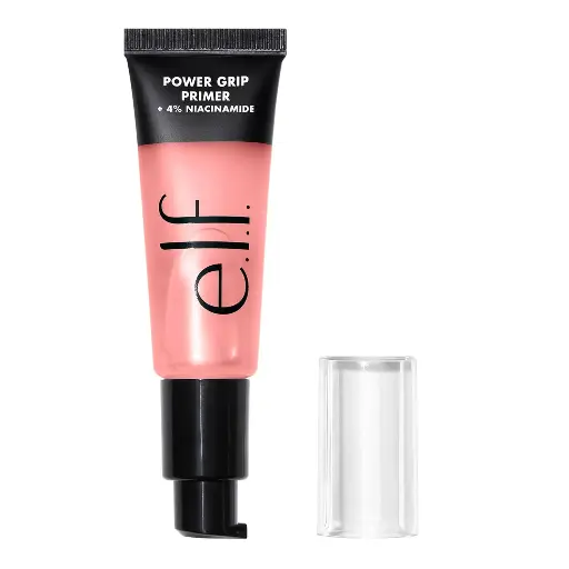 [252581] e.l.f. Power Grip Primer + 4% Niacinamide, Gel-Based & Hydrating Face Primer, Evens Skin & Brightens, Grips Makeup, Vegan & Cruelty-Free, 0.8 Fl Oz 