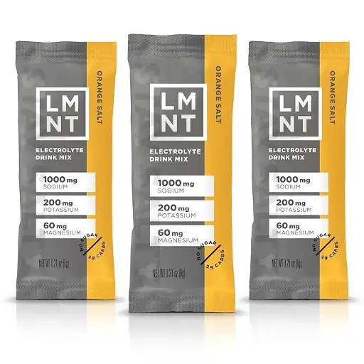[657687654] LMNT Keto Electrolyte Powder Packets| Paleo Hydration Powder| No Sugar, No Artificial Ingredients | Orange Salt | 30 Stick Packs 